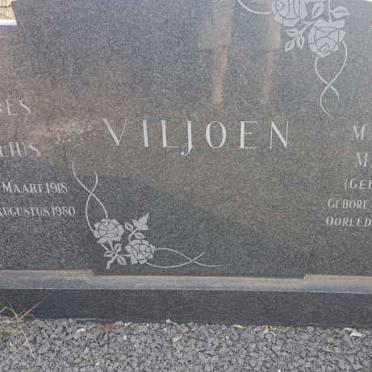 VILJOEN Johannes Cornelius 1918-1980 &amp; Maria Magdelena Magrieta PRINSLOO 1915-1984