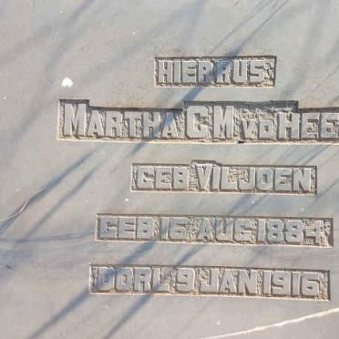 HEEVER Martha C.M., v.d. nee VILJOEN 1884-1916