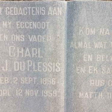 PLESSIS Charl J.J., du 1896-1959