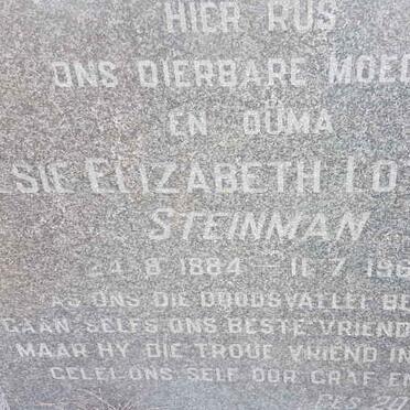 LOTTERING Elsie Elizabeth nee STEINMAN 1884-1968