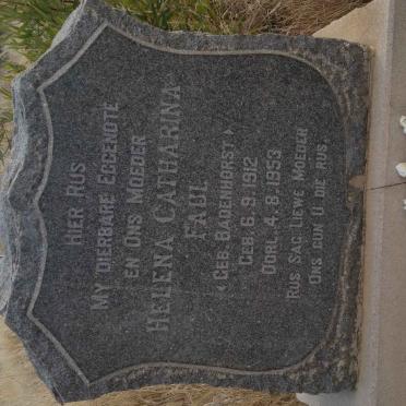 FAUL Helena Catharina nee BADENHORST 1912-1953