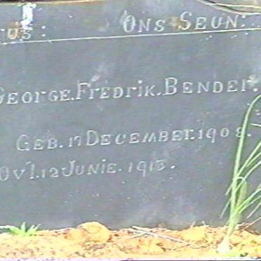 BENDER George Fredrik 1908-1913