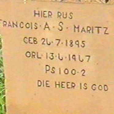 MARITZ Francois A.S. 1895-1967