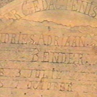 BENDER Andries Adriaan Smit 1871-1905