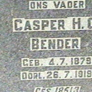 BENDER Casper H.C. 1879-1919