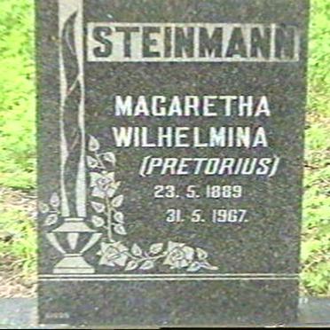 STEINMANN Magaretha Wilhelmina nee PRETORIUS 1889-1967