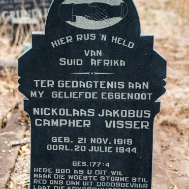 VISSER Nickolaas Jakobus Campher 1919-1944