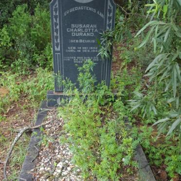 DURAND Susarah Charlotta BEUKIS 1852-194?