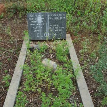 CLOETE Aletta Sophia 1929-1986