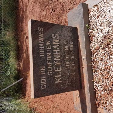 KLEYNHANS Gideon Johannes Serfontein 1917-1992