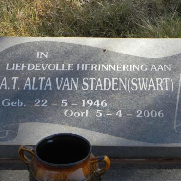 STADEN A.T. Alta, van nee SWART 1946-2006