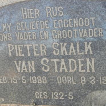 STADEN Pieter Skalk, van 1888-1961