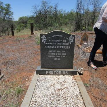 PRETORIUS Susanna Gertruida nee COETZER 1925-1987