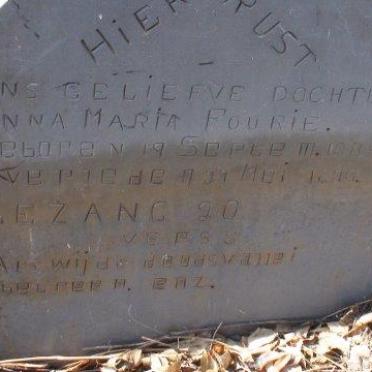 FOURIE Anna Maria 1889-1890