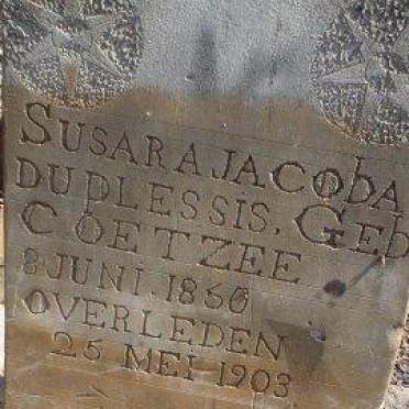 PLESSIS Susara Jacoba, du nee COETZEE 1850-1903