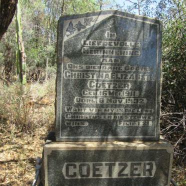 COETZER Christina Elizabeth 1911-1932