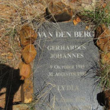 BERG Gerhardus Johannes, van den 1915-1992 &amp; Lydia 1917-2002