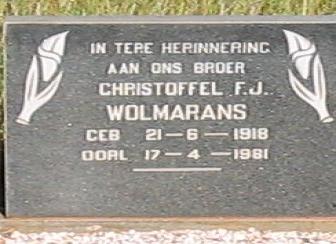 WOLMARANS Christoffel F.J. 1918-1981