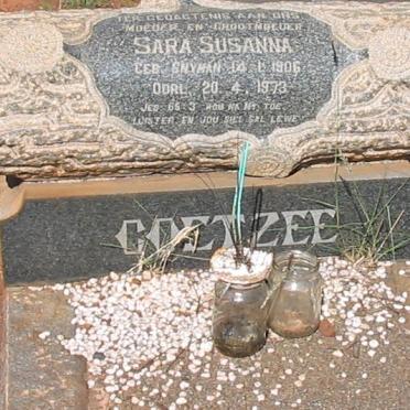 COETZEE Sara Susanna nee SNYMAN 1906-1973