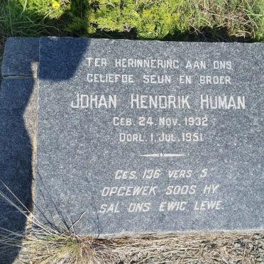 HUMAN Johan Hendrik 1932-1951
