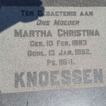 KNOESSEN Martha Christina 1883-1952