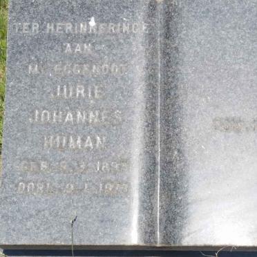 HUMAN Jurie Johannes 1897-1973