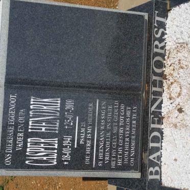BADENHORST Casper Hendrik 1941-2010