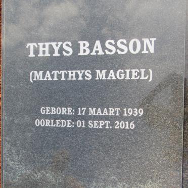BASSON Matthys Magiel 1939-2016