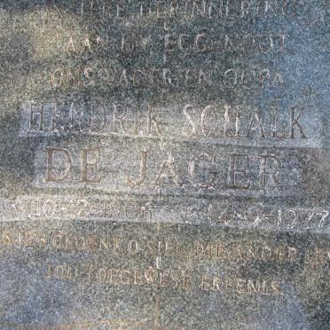 JAGER Hendrik Schalk, de 1906-1977