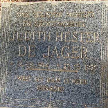 JAGER Judith Hester, de 1914-1989