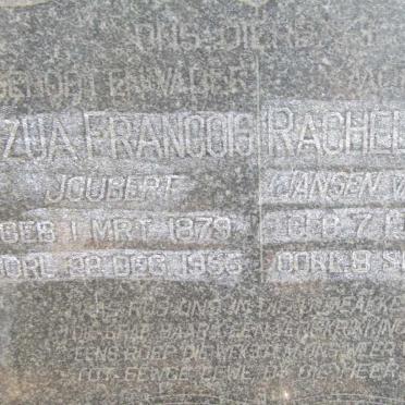 JOUBERT Jozua Francois 1879-1956 &amp; Rachel Jacoba JANSEN VAN VUUREN 1885-1964