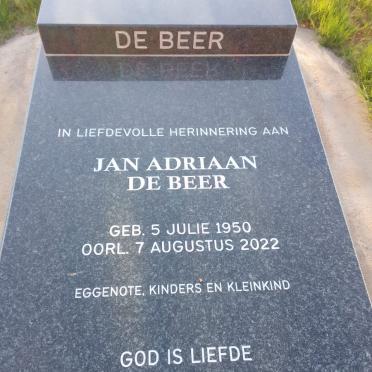 BEER Jan Adriaan, de 1950-2022