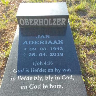 OBERHOLZER Jan Aderiaan 1943-2018