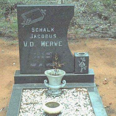 MERWE Schalk Jacobus, v.d. 1917-1987
