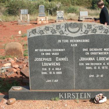KIRSTEIN Josephus Daniël Louwrens 1884-1968 &amp; Johanna Lodewika VAN HEERDEN 1891-1975