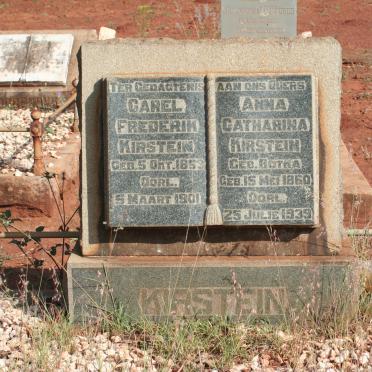 KIRSTEIN Carel F. 1853-1901 &amp; Anna Catharina BOTHA 1860-1939