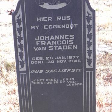 STADEN Johannes Francois, van 1877-1946