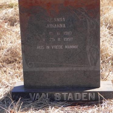 STADEN Susanna Johanna, van 1910-1998