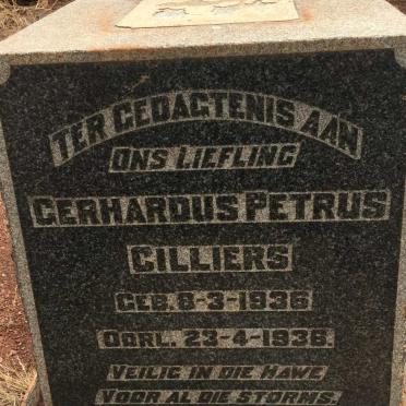 CILLIERS Gerhardus Petrus 1936-1938