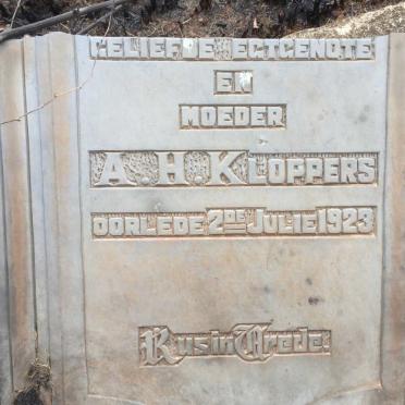 KLOPPERS A.H. -1923