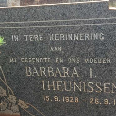 THEUNISSEN Barbara I. 1928-1972