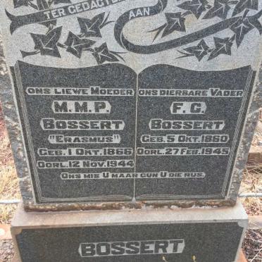 BOSSERT F.G. 1860-1945 &amp; M.M.P. ERASMUS 1866-1944