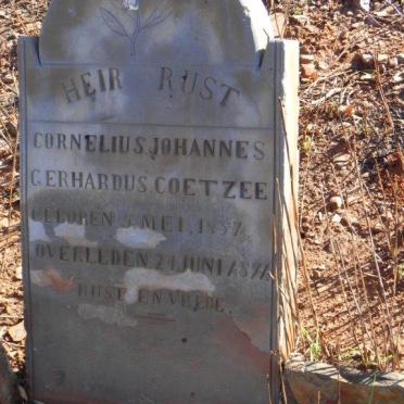 COETZEE Cornelius Johannes Gerhardus 1857-1891