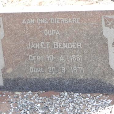 BENDER Jan G.F. 1881-1971
