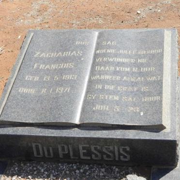 PLESSIS Zacharias Francois, du 1913-1971