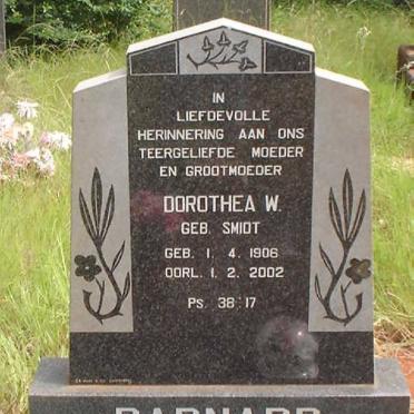 BARNARD Dorothea W. nee SMIDT 1906-2002