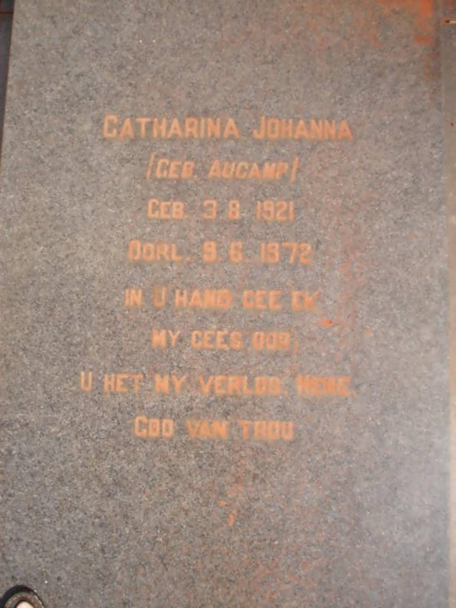 AUCAMP Catharina  Johanna 1921-1972