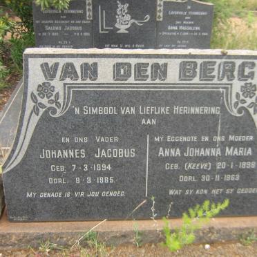 BERG Johannes Jacobus, van den 1894-1965 &amp; Anna Johanna Maria KEEVE 1898-1963