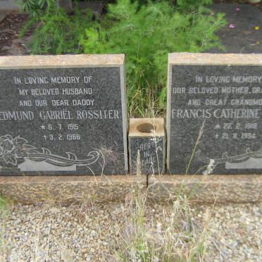 ROSSITER Edmund Gabriël 1915-1966 &amp; Francis Catherine 1919-1994