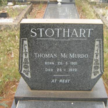 STOTHART Thomas McMurdo 1901-1970